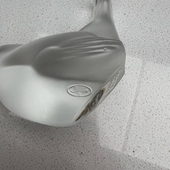 Vintage Fenton Clear Satin Songbird Bird - Picture 7 of 11